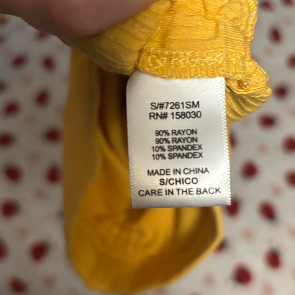 Love Tree Mustard Ribbed Top - Picture 4 of 5